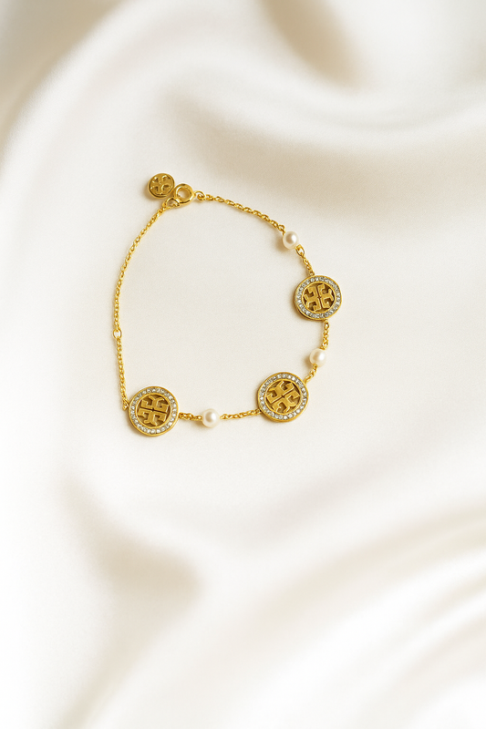 Tory Burch Style Logo Bracelet